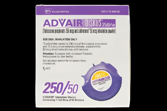 Advair Diskus® Fluticasone / Salmeterol 250 mcg - 50 mcg Powder Metered-Dose Inhaler 60 Doses
