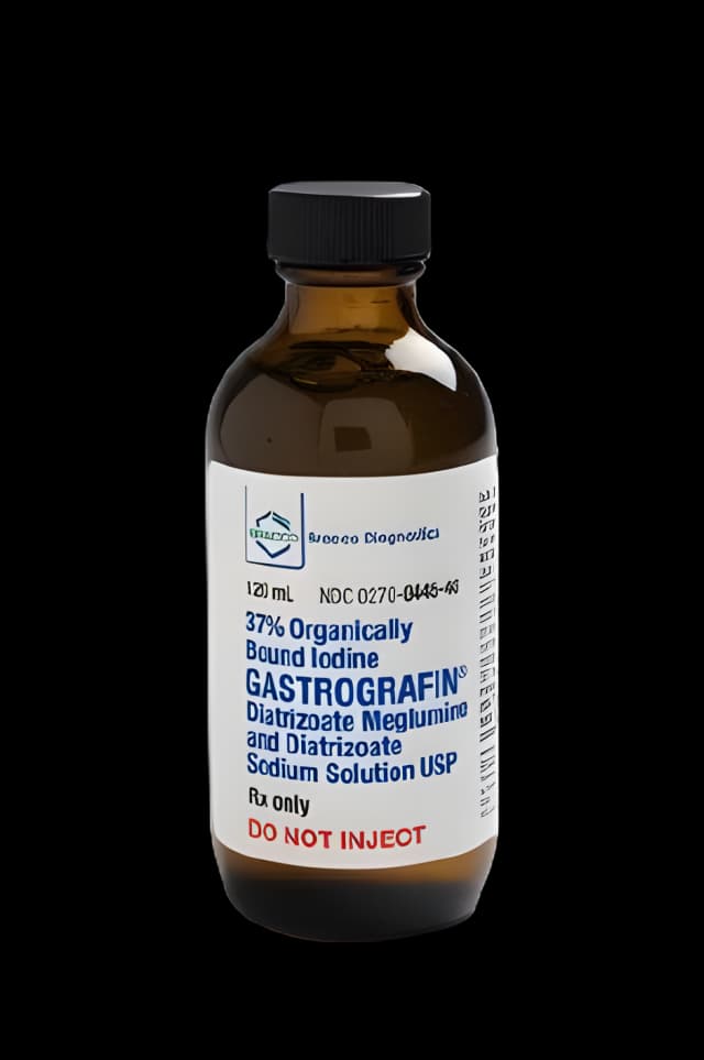 Gastrografin* Diatrizoate Meglumine / Diatrizoate Sodium 66% - 10% Solution Bottle Lemon Flavor 120 mL
