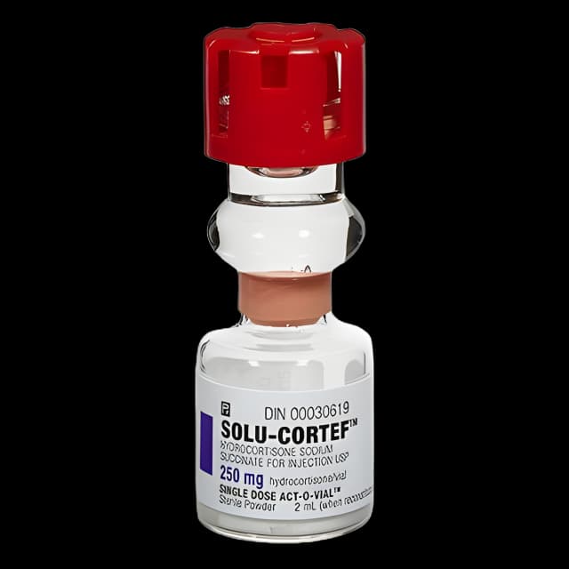 Act-O-Vial® Solu-Cortef® Hydrocortisone Sodium Succinate, Preservative Free 250 mg / 2 mL Injection Single-Dose Vial 2 mL - 00009001306