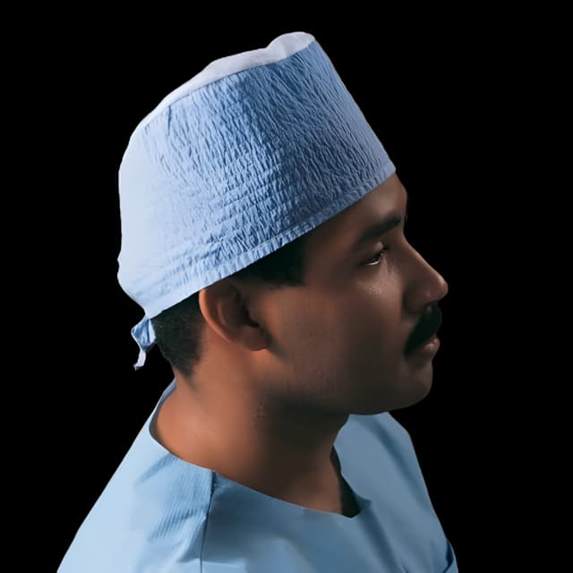Surgeon Cap One Size Fits Most Blue Tie Closure