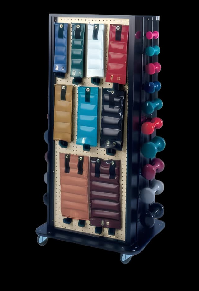 Weight / Storage Rack 30 W X 61 H X 24 D Inch, 3 Inch Swivel Easy Rolling Caster