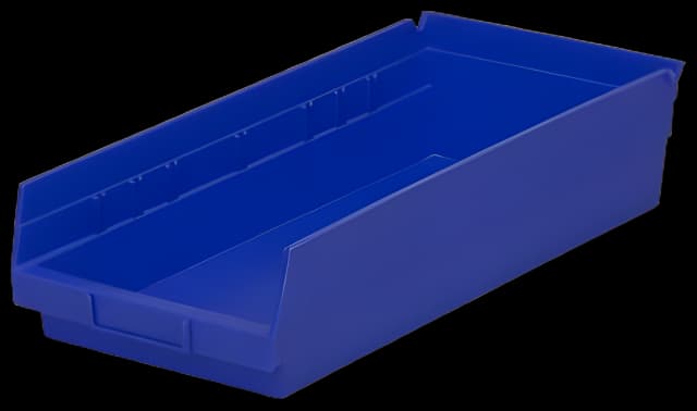 Shelf Bin Blue Industrial Grade Polymers 4 X 8-3/8 X 17-7/8 Inch