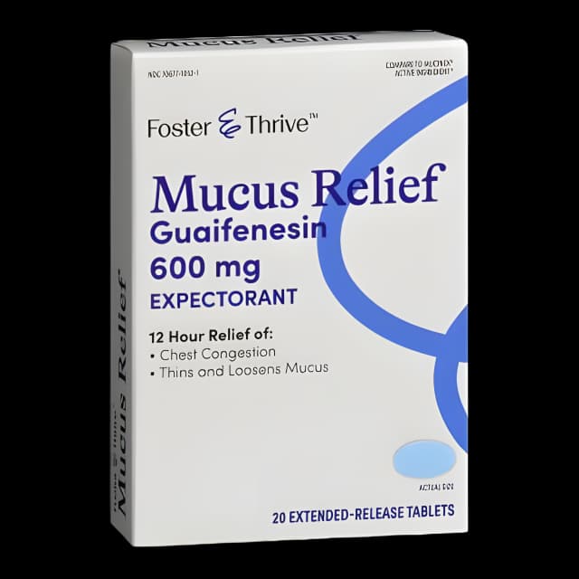 Expectorant Foster & Thrive™ 600 mg Strength Extended Release Tablet 20 per Box