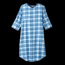 Patient Exam Gown Silverts® Large Turquoise Plaid Reusable