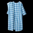 Patient Exam Gown Silverts® Large Turquoise Plaid Reusable