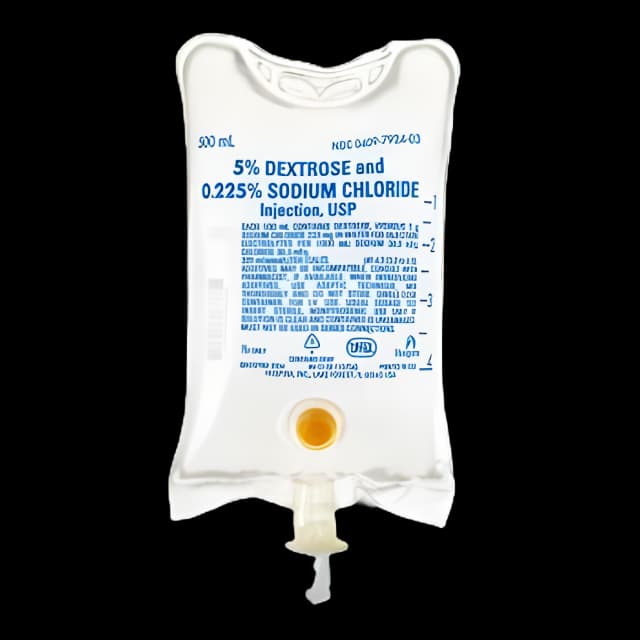 Caloric Agent Dextrose / Sodium Chloride, Preservative Free 5% - 0.225% IV Solution Flexible Bag 500 mL