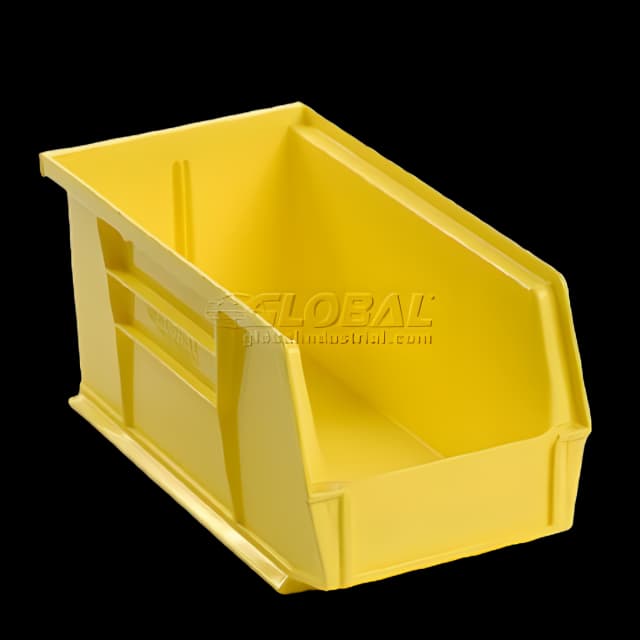 Storage Bin Global Industrial™ Yellow Plastic 5 X 5-1/2 X 10-7/8 Inch