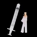 Safety Hypodermic Syringe with Needle Eclipse™ 3 mL 5/8 Inch 25 Gauge Hinged Safety Needle Thin Wall
