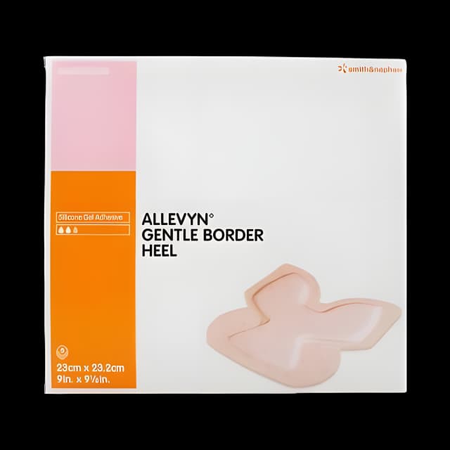 Foam Dressing Allevyn Gentle Border Heel 9 X 9-1/8 Inch With Border Film Backing Silicone Gel Adhesive Heel Sterile