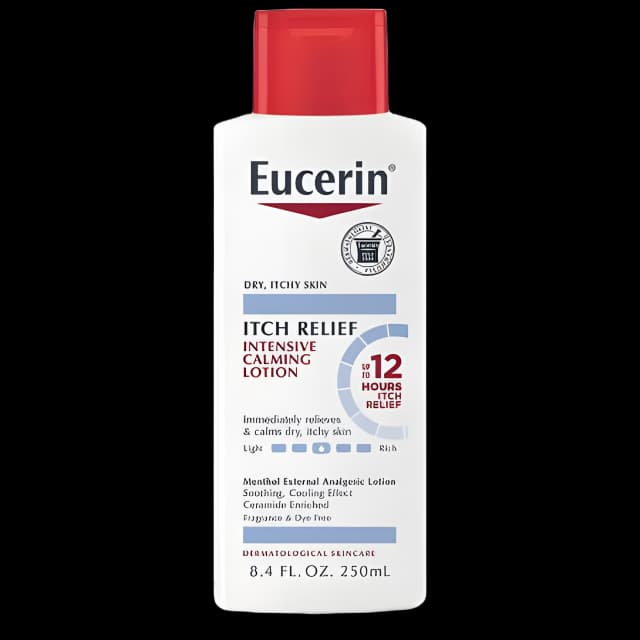 Hand and Body Moisturizer Eucerin® Itch Relief Intensive Calming Lotion 8.4 oz. Bottle Unscented Lotion