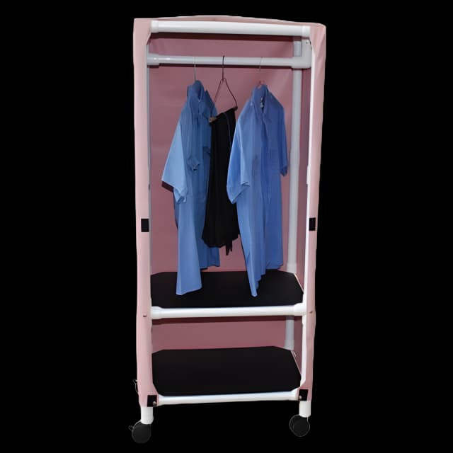 Linen Cart with Cover 4 Shelves 150 lbs. per Shelf Weight Capacity PVC 4 Inch Twin Casters