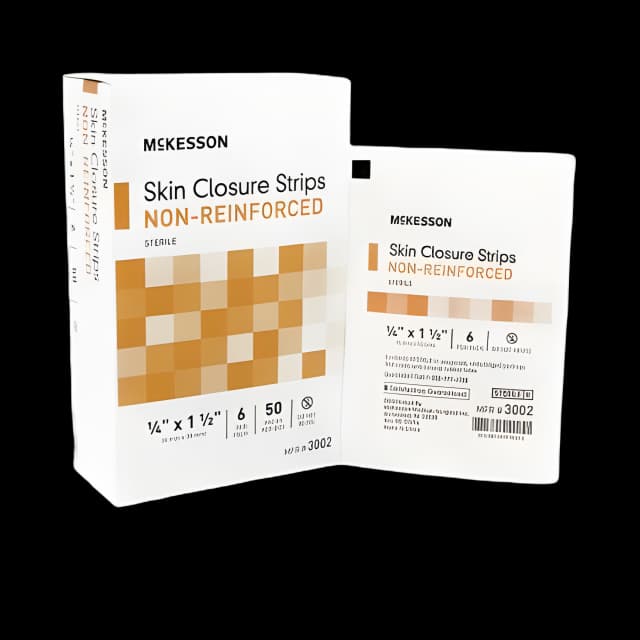 Skin Closure Strip McKesson 1/4 X 1-1/2 Inch Nonwoven Material Flexible Strip Tan