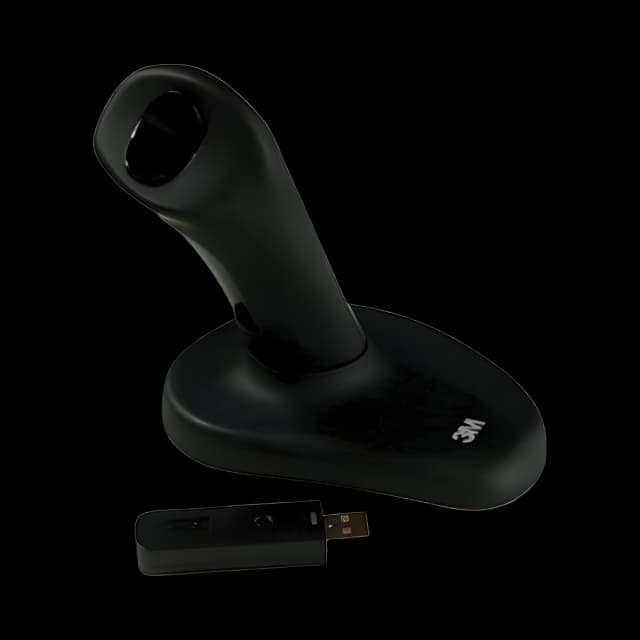 Ergonomic Wireless Three-Button Optical Mouse, 2.4 GHz Frequency/30 ft Wireless Range, Right Hand Use, Black