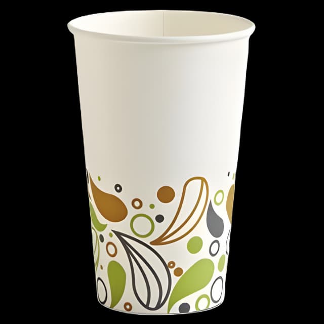 Deerfield Printed Paper Hot Cups, 16 oz, 50 Cups/Sleeve, 20 Sleeves/Carton