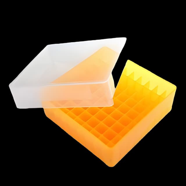 81 Tube Cryo Storage Box - Orange Polypropylene