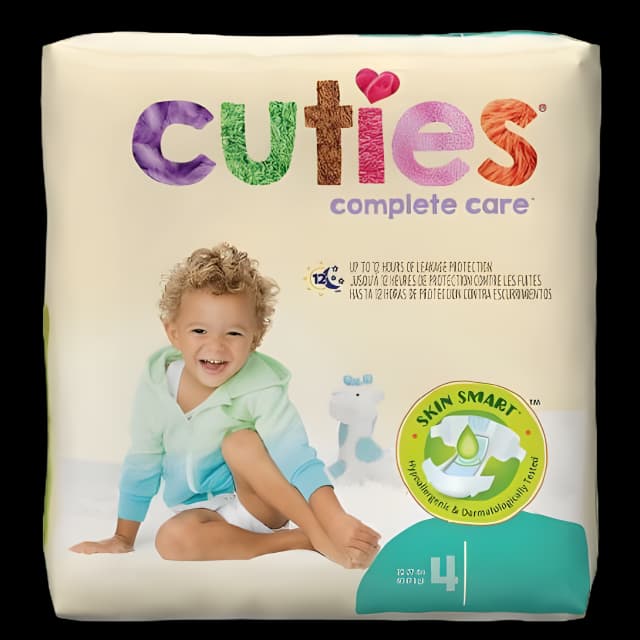 Unisex Baby Diaper Cuties® Size 4 Disposable Heavy Absorbency - CDB004
