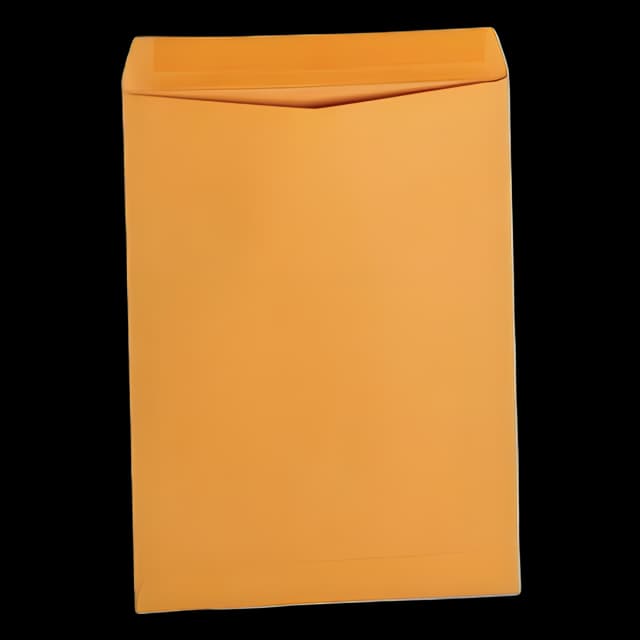 Catalog Envelope, 28 lb Bond Weight Kraft, #10 1/2, Square Flap, Gummed Closure, 9 x 12, Brown Kraft, 250/Box