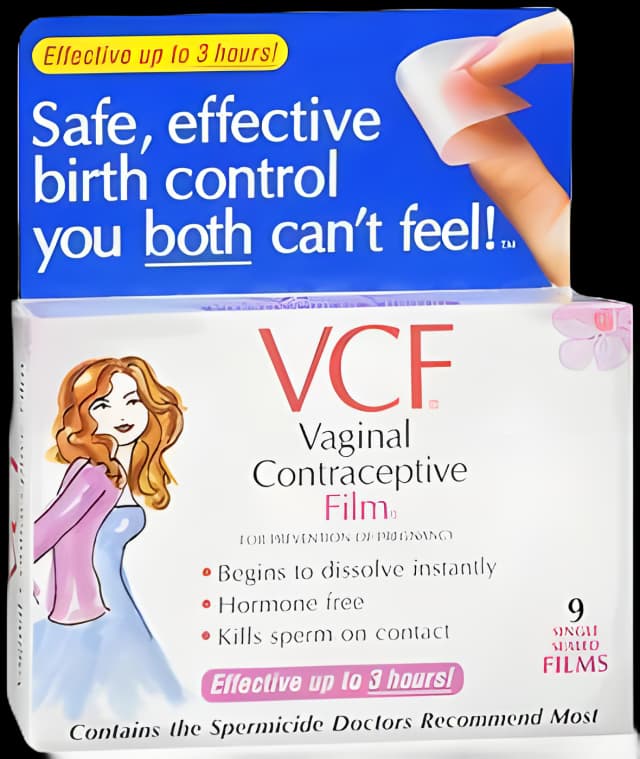 VCF Vaginal Contraceptive Film - 9ct Nonoxynol-9