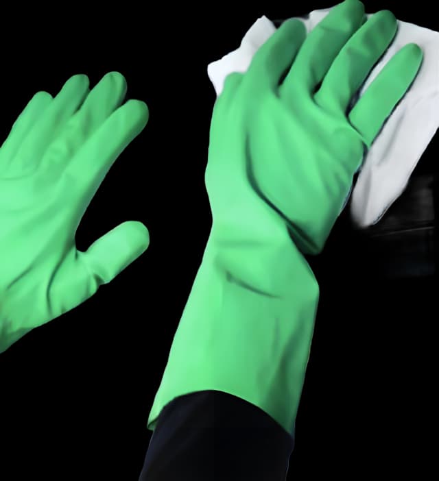 Utility Glove Medium Nitrile Green Straight Cuff NonSterile