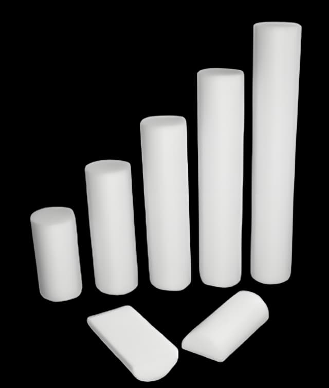 CanDo® Half-Round Therapy Foam Roller Slim White Polyethylene Foam 3 X 12 Inch