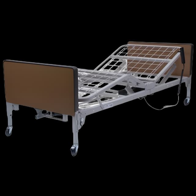 Semi-Electric Bed Patriot™ Home Care 87 Inch Length Grid Sleep Deck 15 to 24 Inch Height Range - US0218-RFPKG