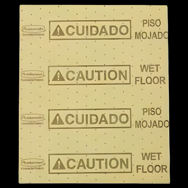 Over-the-Spill Pad, Caution Wet Floor, 16 oz, 16.5 x 20, 22 Sheets/Pad