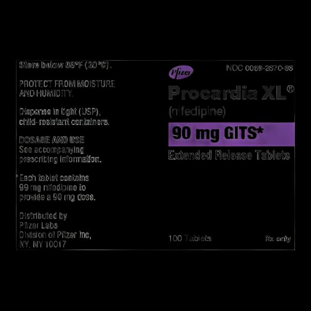 Procardia XL Nifedipine 30mg Tablets - Pfizer Blood Pressure Med