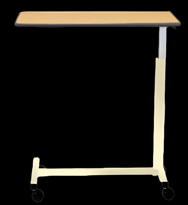 Overbed Table Deluxe Non-Tilt Automatic Spring Assisted Lift 28 to 45 Inch Height Range