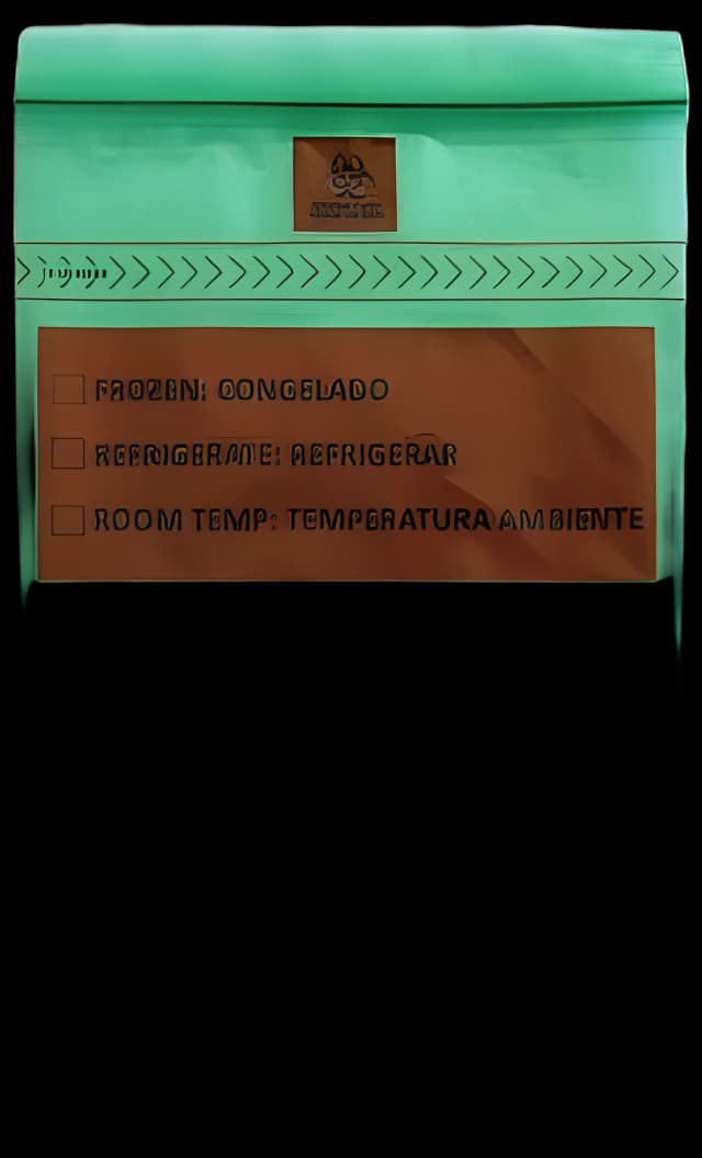 Specimen Transport Bag with Document Pouch Lab-Loc® 6 X 9 Inch Zip Closure Biohazard Symbol / Storage Instructions NonSterile - LABZ69GR