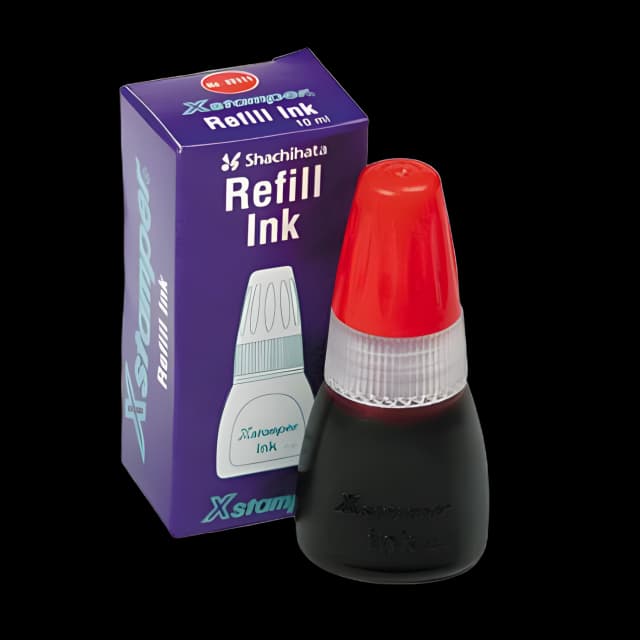 Refill Ink for Xstamper Stamps, 10 mL Bottle, Red