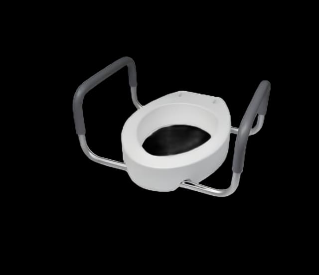 Raised Toilet Seat 3-1/2 Inch Height White