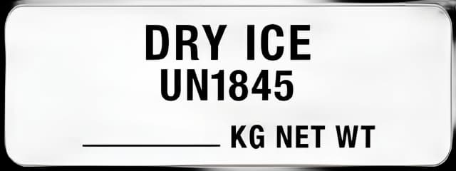 Pre-Printed Label UAL™ Advisory Label White Paper Dry Ice Shipping L Quality Control Label 3 X 1-1/8 Inch