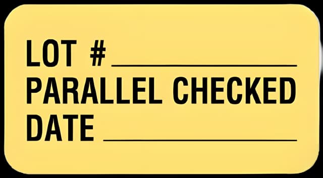 UAL™ Quality Control Advisory Label - 7/8 X 1-5/8 Inch