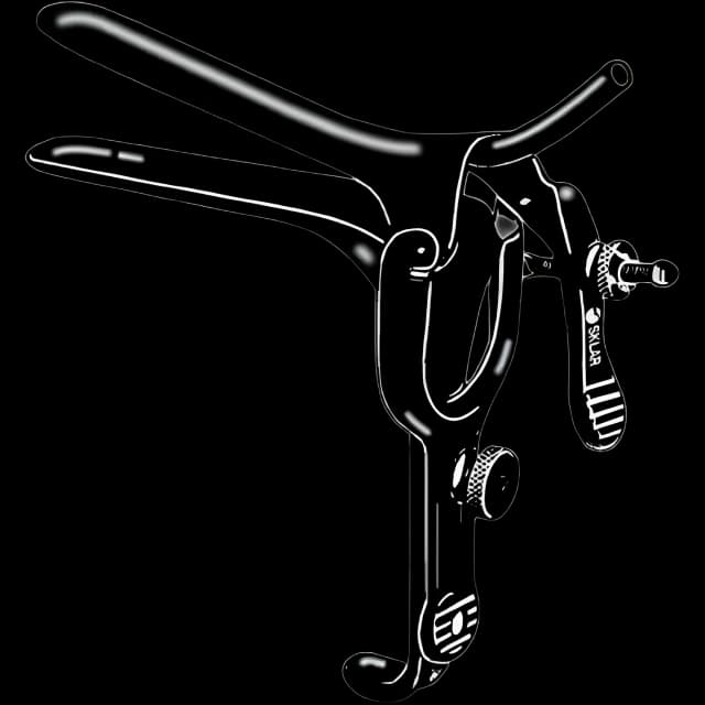 Laser Surgery Vaginal Speculum Sklar Black™ Pederson NonSterile OR Grade Coated Stainless Steel Medium With PSE Tube Reusable Without Light Source Capability