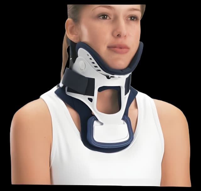 Rigid Cervical Collar with Replacement Pads ProCare® XTEND 174 Preformed Adult Tall Two-Piece / Trachea Opening 3 Inch Height 10 to 20 Inch Neck Circumference
