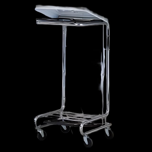 Hamper Stand Clinton™ Rolling Square Opening Foot Pedal Tilt-Top Lid