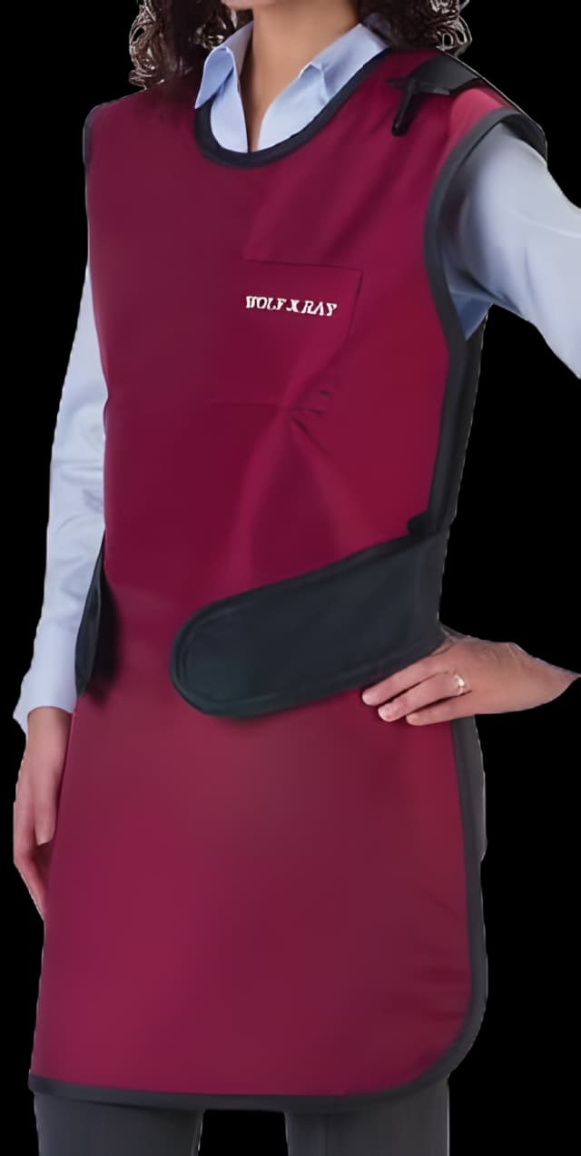 X-Large Wolf X-Ray Lead Apron - Gray Easy Wrap