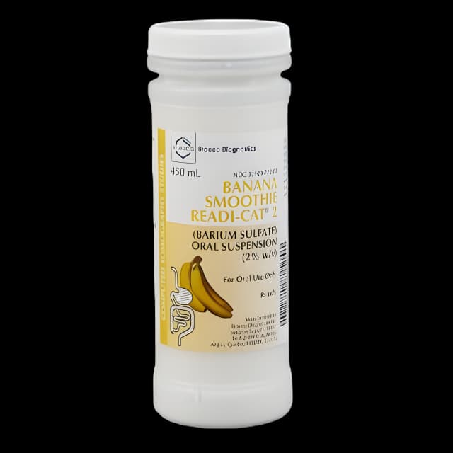 Smoothie Readi-Cat® 2 Barium Sulfate 2.0% Suspension Bottle Banana Flavor 450 mL