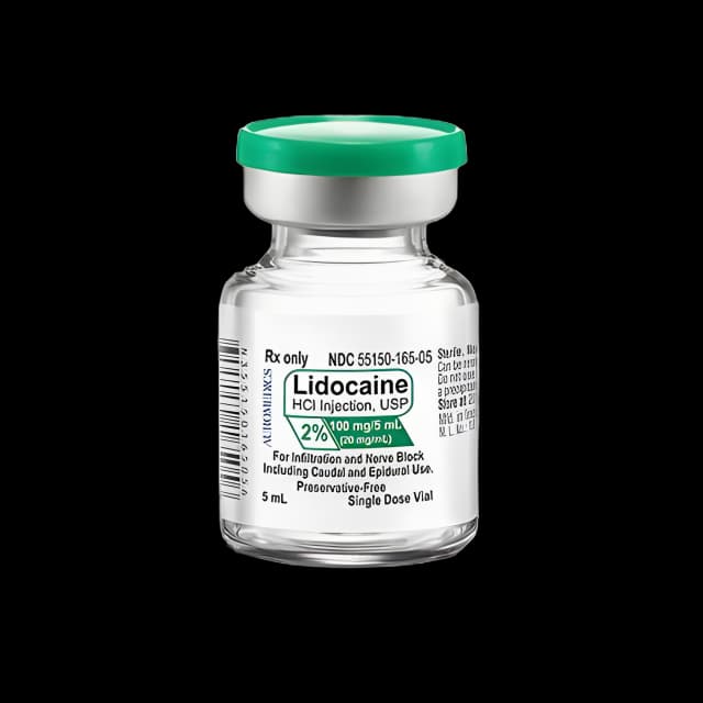 Lidocaine HCl, Preservative Free 2%, 20 mg / mL Injection Single-Dose Vial 5 mL - 1017150