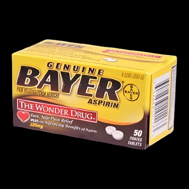 Pain Relief Bayer® 325 mg Strength Aspirin Tablet 50 per Bottle