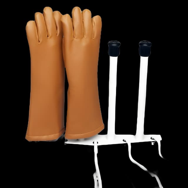 X-Ray Glove Rack Kit Glove-Rak Horizontal Mounted 2 Pair Capacity White Powder-Coated Metal