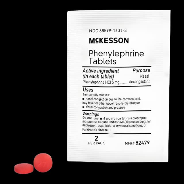 McKesson 5mg Sinus Relief Tablets - Pseudoephedrine-Free