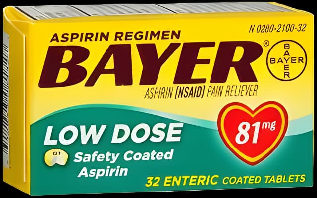 Pain Relief Bayer® 81 mg Strength Aspirin Tablet 32 per Bottle