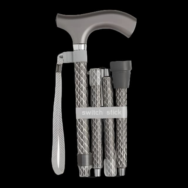 Folding Cane Switch Sticks® Aluminum 32 to 37 Inch Height Graphite