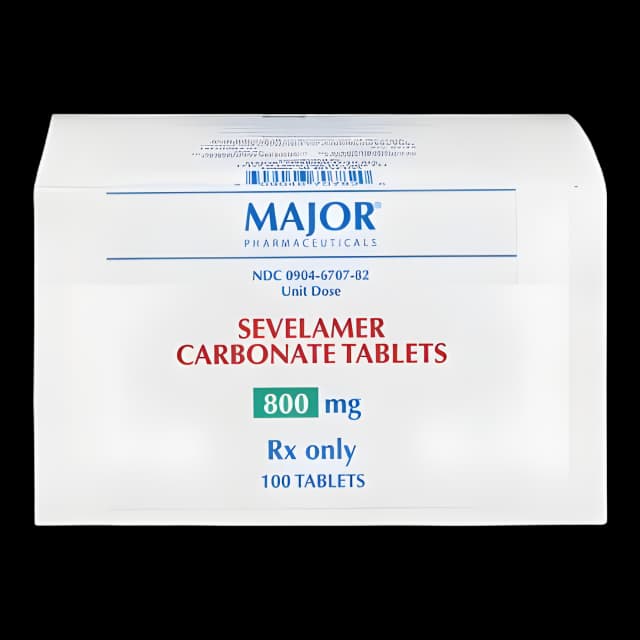 Sevelamer Carbonate 800mg for CKD - 100ct Blister Pack