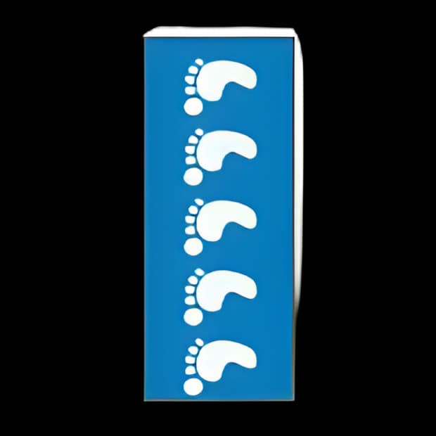 Key Surgical® Latex-Free Multipurpose Labels - Blue Footprints