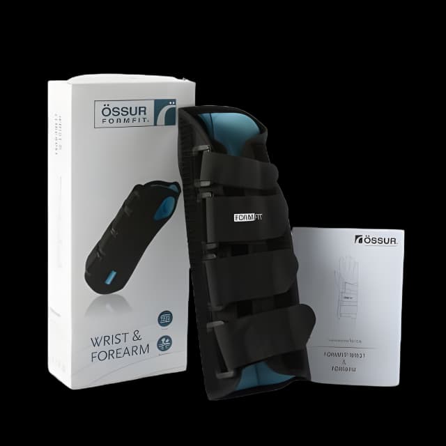 Wrist / Forearm Brace Ossur® Formfit® Aluminum / Cotton / Polyester Right Hand Black Medium