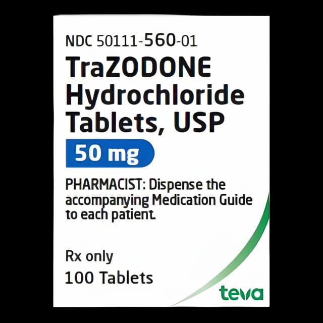 Trazodone HCl 50mg by Teva - Antidepressant Tablets