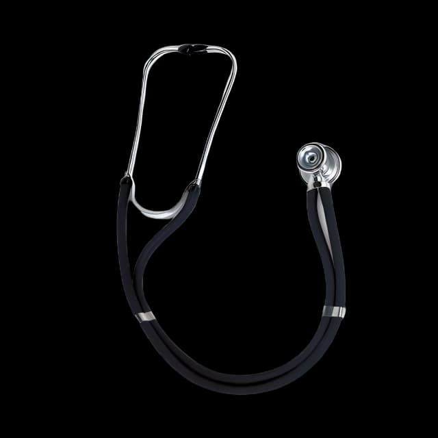 Sprague Stethoscope W.A. Baum Black 2-Tube 30 Inch Tube Double Sided Chestpiece