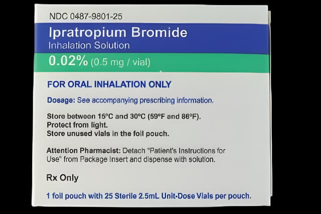 Ipratropium Bromide, Preservative Free 0.02%, 0.2 mg / mL Solution Vial 25 Vials - 00487980125